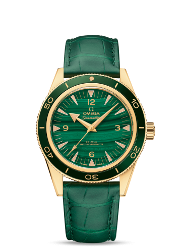 Omega Seamaster 300 Co-Axial Master Chronometer Yellow Gold / Malachite